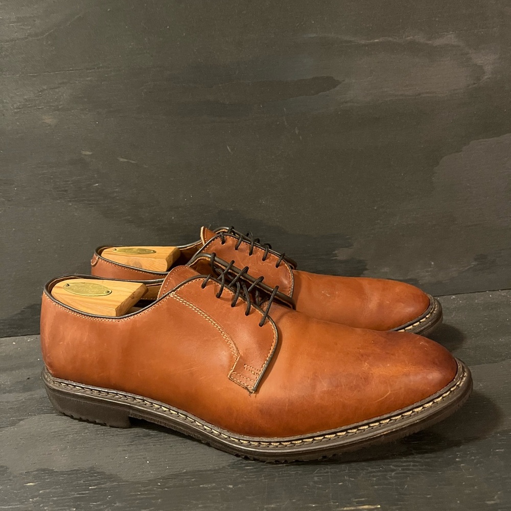 Allen Edmonds Badlands Mens Size 11 D Brown Leather Plaint Toe Derby 1005